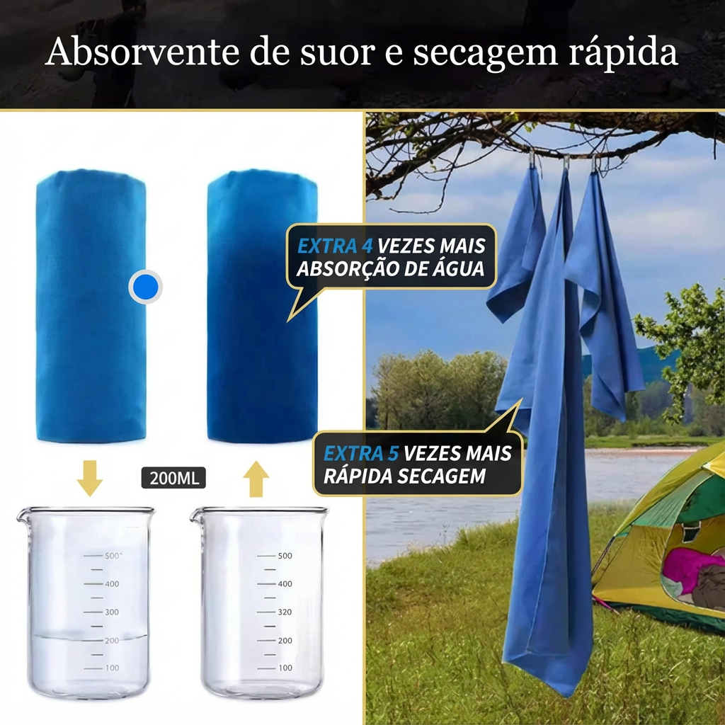 DryMove – Toalha Esportiva de Microfibra | Secagem Rápida